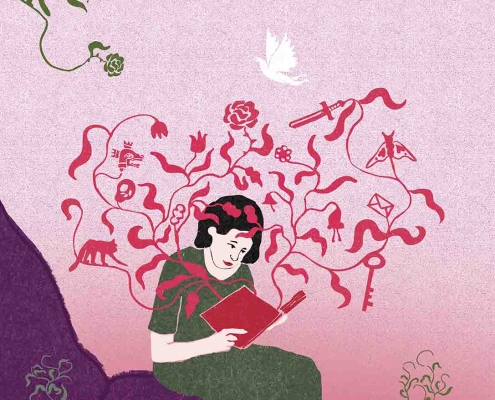 Illustration commande festival lecture Lise-Iris