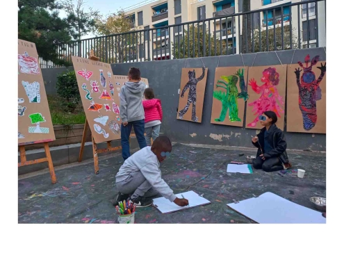 Atelier enfant illustration multi-technique - artiste intervenante